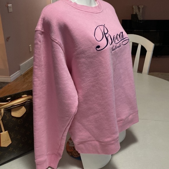 BOCA Authentic logo fleece sweatshirt unisex women sz 10-12 - Picture 10 of 11